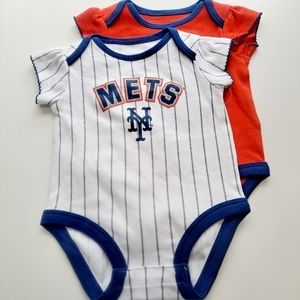 NWT 0-3 months MLB New York Mets Onesies 2 pk.
